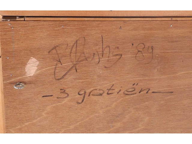 Onleesbaar signatuur - 3 gratiën - gemengde techniek - 126x141 cm - afbeelding 7 van  14