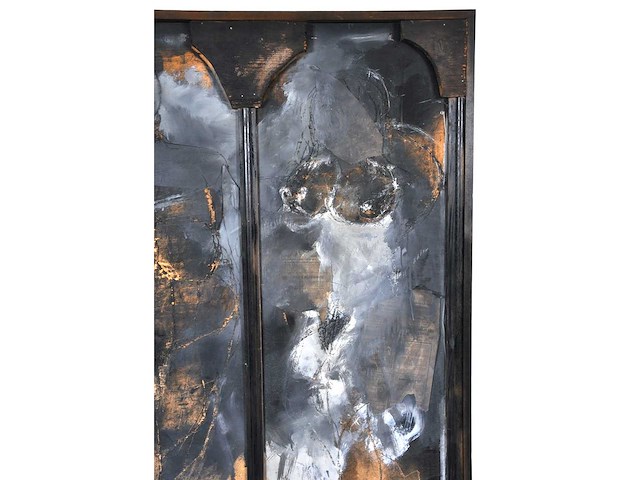 Onleesbaar signatuur - 3 gratiën - gemengde techniek - 126x141 cm - afbeelding 11 van  14