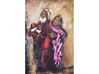 Onleesbaar signatuur - gemengde techniek - acryl op papier - afbeelding 4 van  7