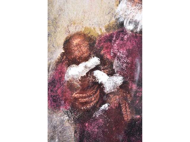 Onleesbaar signatuur - gemengde techniek - acryl op papier - afbeelding 6 van  7