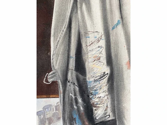 Onleesbaar signatuur - schildersatelier - olie op doek - 166x120 cm - afbeelding 2 van  12
