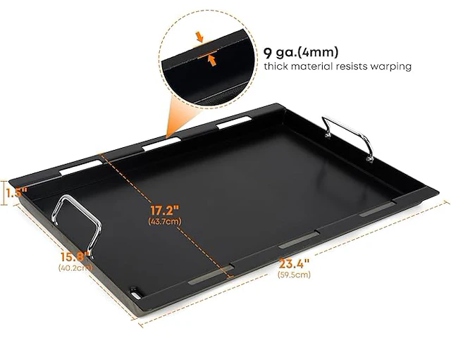 Onlyfire bbq grillplaat voor weber - afbeelding 2 van  4