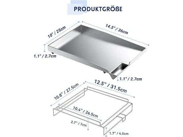 Onlyfire roestvrijstalen grillplaat - afbeelding 3 van  3