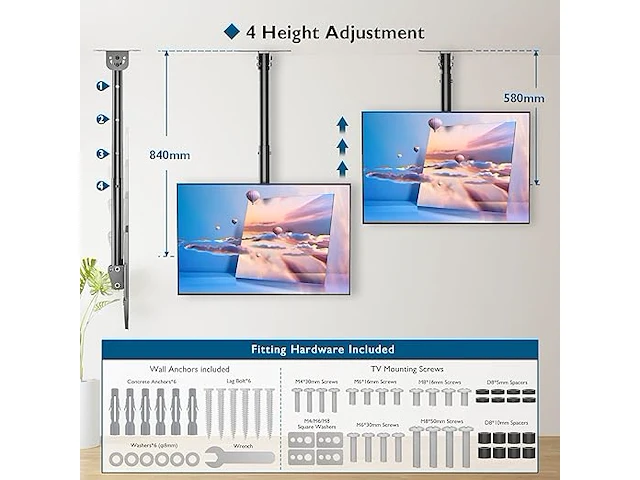 Ontec tv-beugel voor plafond - afbeelding 3 van  3