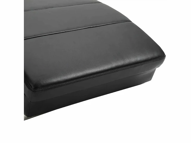 Ontspanningsstoel met massagefunctie ergonomische salonstoel met hoge rugleuning, met massagefunctie en kussen met zero-g design salonstoel in zwart schuimmetaal kunstleer 58 x 163 x 87 cm - afbeelding 5 van  6