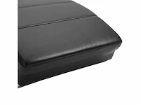 Ontspanningsstoel met massagefunctie ergonomische salonstoel met hoge rugleuning, met massagefunctie en kussen met zero-g design salonstoel in zwart schuimmetaal kunstleer 58 x 163 x 87 cm - afbeelding 5 van  6