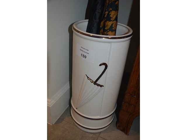 Oosterse loper ca. 3 m, smeedijzeren kapstok, porseleinen paraplubak - afbeelding 2 van  7