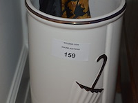 Oosterse loper ca. 3 m, smeedijzeren kapstok, porseleinen paraplubak - afbeelding 3 van  7