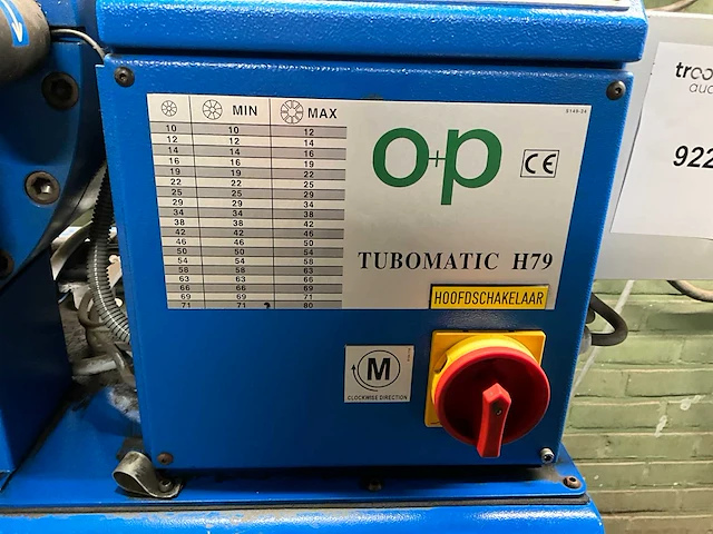 Op tubomatic h79 persmachine - afbeelding 10 van  10