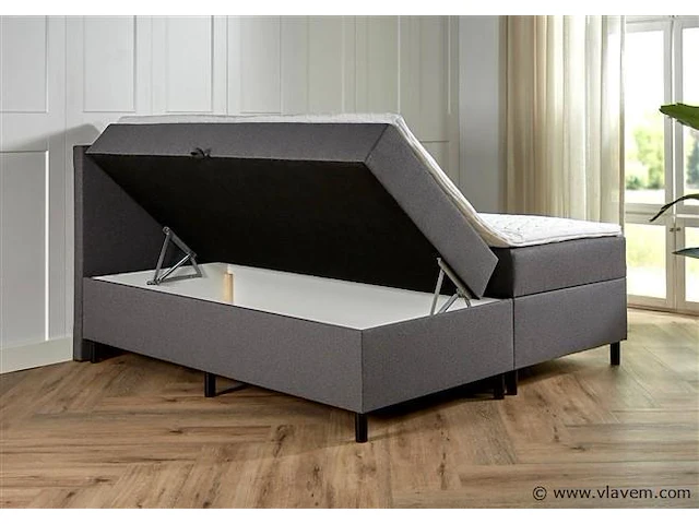 Opbergboxspring serie bologna, afmeting 140 x 200, antraciet - afbeelding 2 van  8