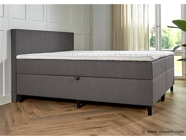 Opbergboxspring serie bologna, afmeting 140 x 200, antraciet - afbeelding 6 van  8