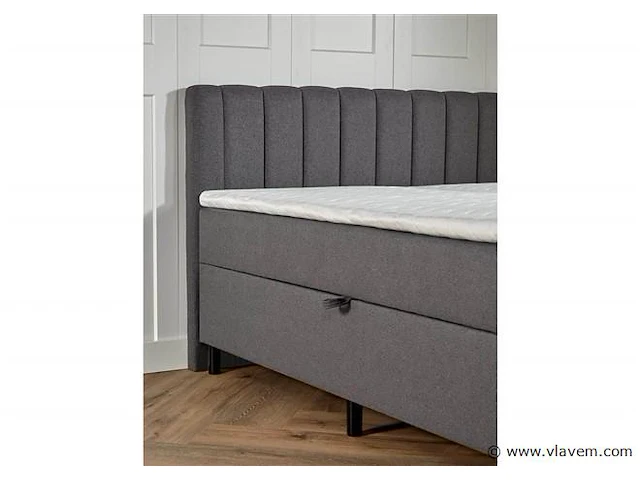 Opbergboxspring serie lausanne, afmeting 140 x 200, antraciet - afbeelding 3 van  9