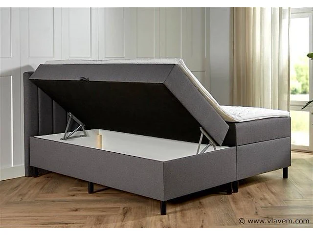 Opbergboxspring serie lausanne, afmeting 140 x 200, antraciet - afbeelding 7 van  9