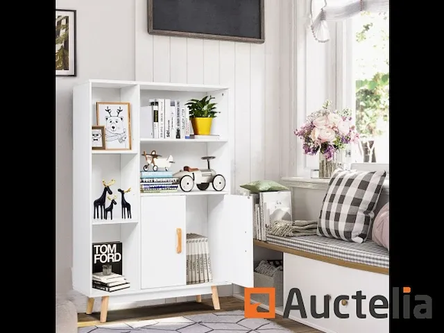 Opbergkast bibliotheek 80 x 24 x 119 cm - afbeelding 5 van  11