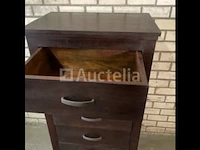 Opbergkast donker eiken h 147 cm - afbeelding 1 van  9