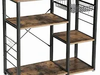Opbergrek - industrieel - hout/metaal - 90x40x84 - afbeelding 1 van  3