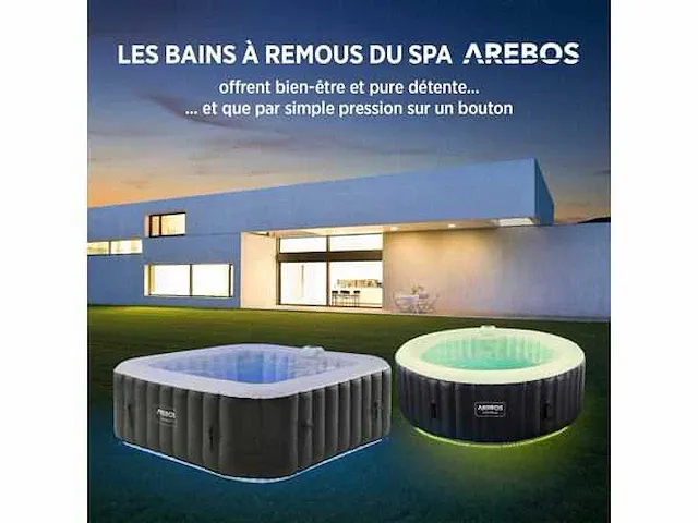 Opblaasbare hot tub | automatische opblaasbare 6 persoons met led - afbeelding 4 van  7
