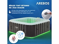 Opblaasbare hot tub | automatische opblaasbare 6 persoons met led - afbeelding 2 van  7