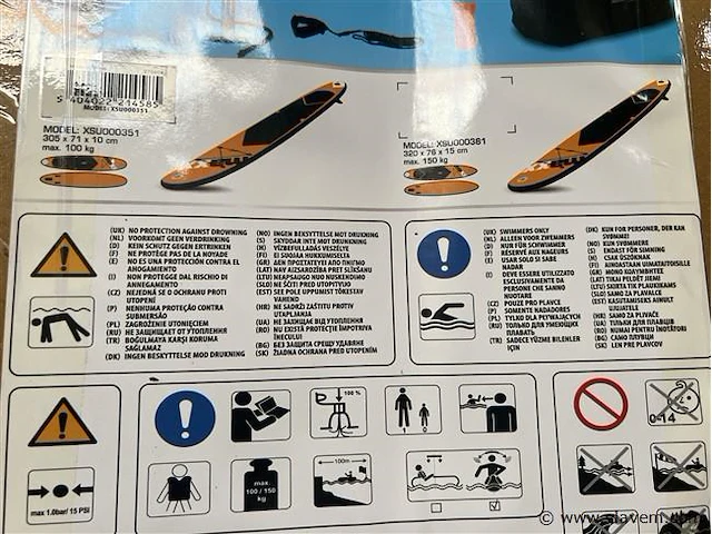 Opblaasbare stand-up paddleboard - afbeelding 3 van  4