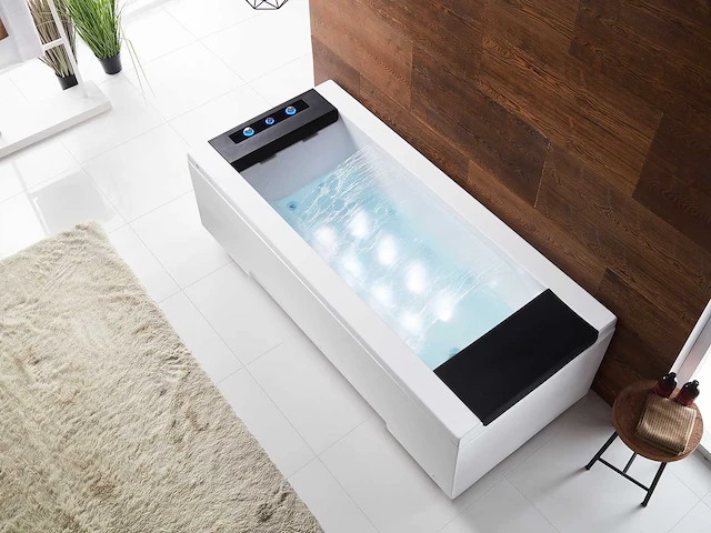 Opbouw design massagebad - waterval - glans wit - afbeelding 8 van  14