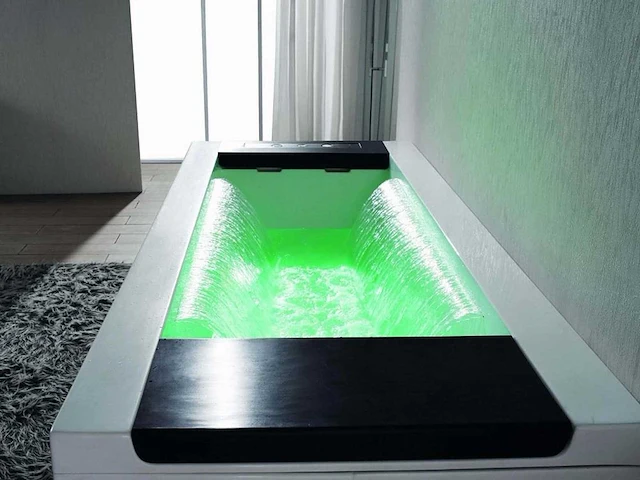 Opbouw design massagebad - waterval - glans wit - afbeelding 10 van  14