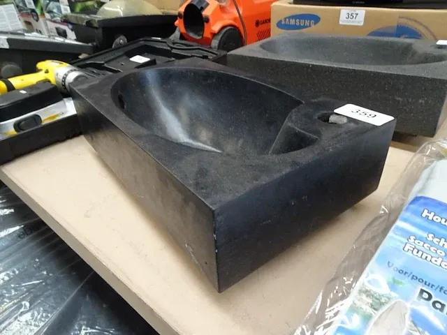 Opbouw waskom voor handwasser graniet 42x25cm - afbeelding 2 van  2