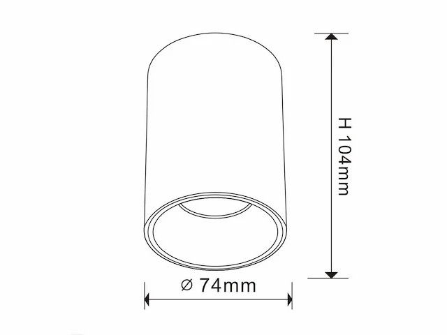 Opbouwspot gu10 fitting – cilindrisch – wit/bruin (30x) - afbeelding 3 van  4
