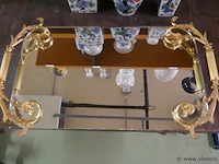 Opdienblad met koper en spiegelglas - afbeelding 1 van  2