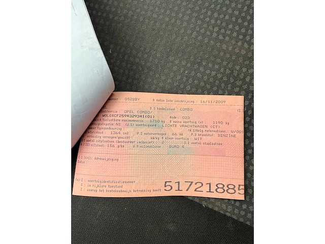 Opel - 2009 - combo - personenauto - afbeelding 14 van  21