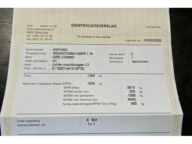 Opel combo lichte vracht - afbeelding 12 van  19