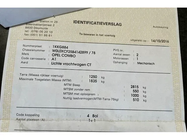 Opel combo lichte vracht - afbeelding 16 van  19