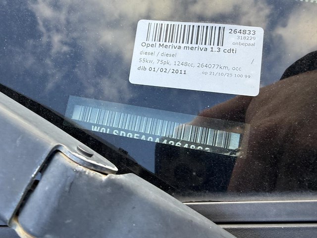 Opel meriva 1.3 cdti enjoy dpf,2011 - afbeelding 22 van  40