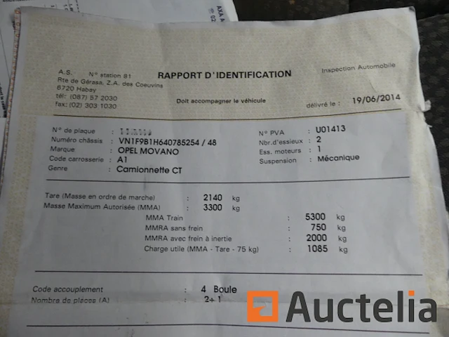 Opel movano bestelwagen (2009-197.082 km-vin:vn1f9b1h640785254) - afbeelding 15 van  22