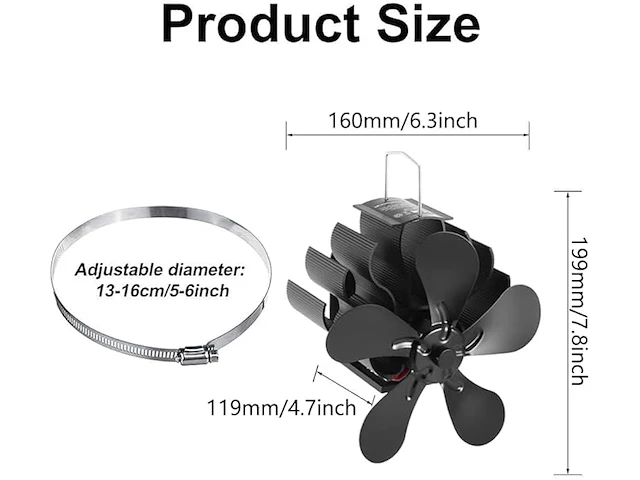 Open haardventilator - afbeelding 2 van  7