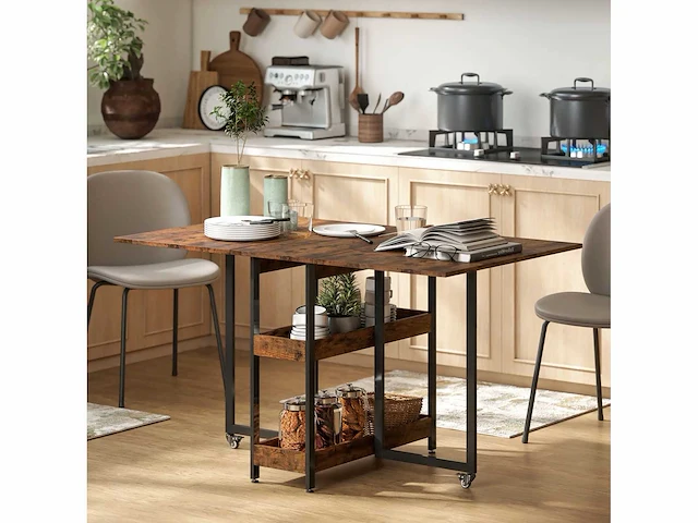 Opklapbare eettafel - industrieel design - afbeelding 2 van  8