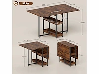 Opklapbare eettafel - industrieel design - afbeelding 4 van  8