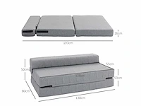 Opklapbare fauteuil met extra bedfunctie, logeerbed - afbeelding 4 van  10