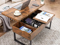 Opklapbare salontafel, 3-in-1 multifunctionele salontafel - afbeelding 1 van  10