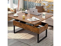 Opklapbare salontafel, 3-in-1 multifunctionele salontafel - afbeelding 3 van  10