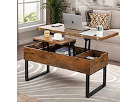 Opklapbare salontafel, 3-in-1 multifunctionele salontafel - afbeelding 6 van  10