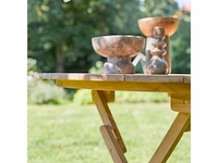 Opklapbare tafel voor buiten in massief teakhout voor 6 personen. -natuurlijk - afbeelding 2 van  5
