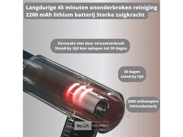 Oplaadbare draadloze draagbare stofzuiger - afbeelding 2 van  7