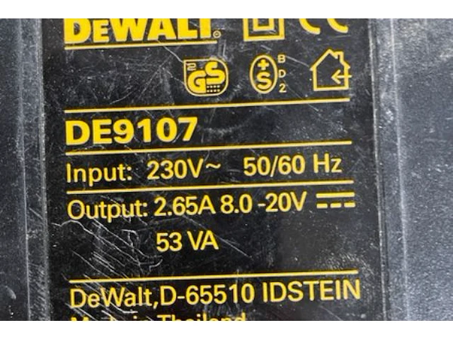 Oplaadstation, 2 batterijen dewalt - afbeelding 3 van  3