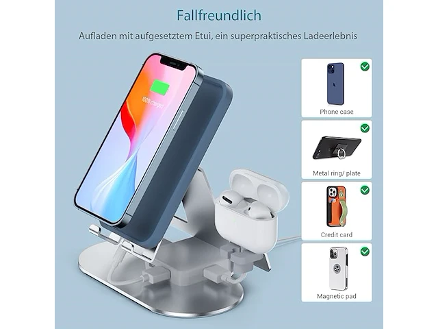 Oplaadstation voor apple watch en iphone - afbeelding 3 van  3