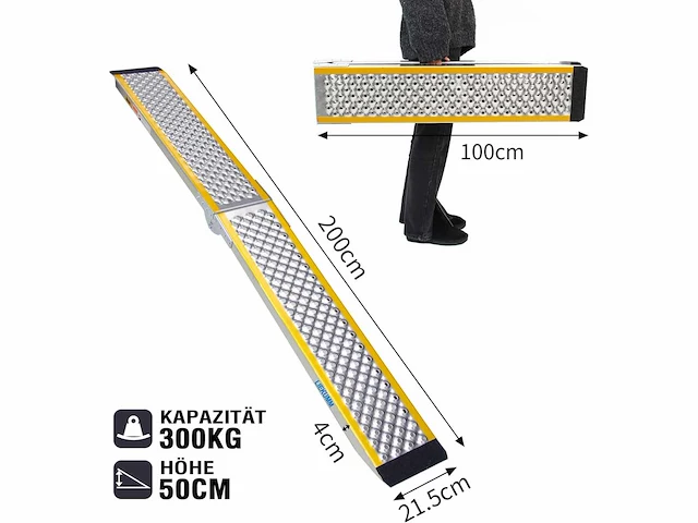 Oprijplaat - 200cm - lichtgewicht aluminium - afbeelding 4 van  8