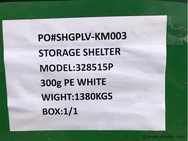 Opslag tent/storage building ev-32-85-15 - afbeelding 8 van  8