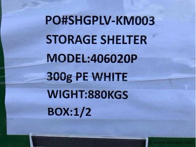 Opslag tent/storage building ev-40-60-20 - afbeelding 4 van  6
