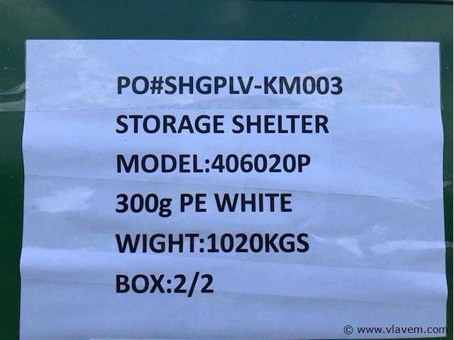 Opslag tent/storage building ev-40-60-20 - afbeelding 5 van  6