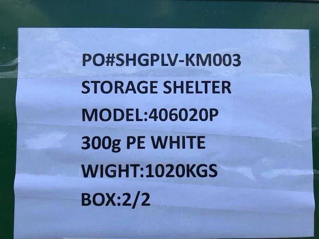 Opslag tent/storage building - afbeelding 8 van  8
