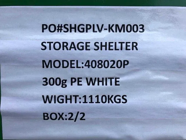 Opslag tent/storage building - afbeelding 9 van  9